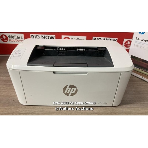 8729 - HP LASERJET M110W WIRELESS BLACK & WHITE PRINTER (1 YEAR LIMITED WARRANTY) / NO POWER / SIGNS OF USE... 