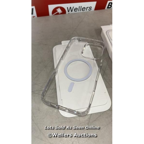 8740 - APPLE IPHONE 16 PRO MAX CLEAR CASE WITH MAGSAFE / MINIMAL SIGNS OF USE - SEE IMAGES FOR CONDITION GU... 