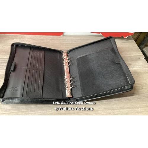 8752 - FILOFAX A5 METROPOL ZIP ORGANISER - BLACK / MINIMAL SIGNS OF USE - SEE IMAGES FOR CONDITION GUIDE / ... 