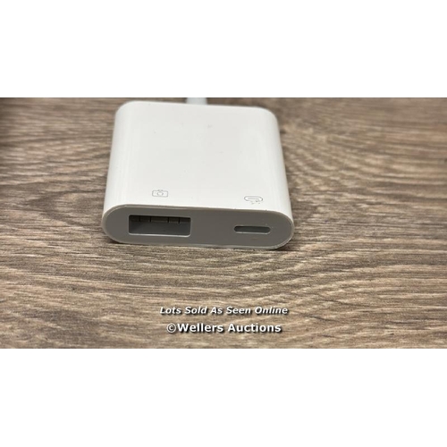 8760 - APPLE LIGHTNING TO USB 3 CAMERA ADAPTER / MINIMAL SIGNS OF USE - SEE IMAGES FOR CONDITION GUIDE / E4... 