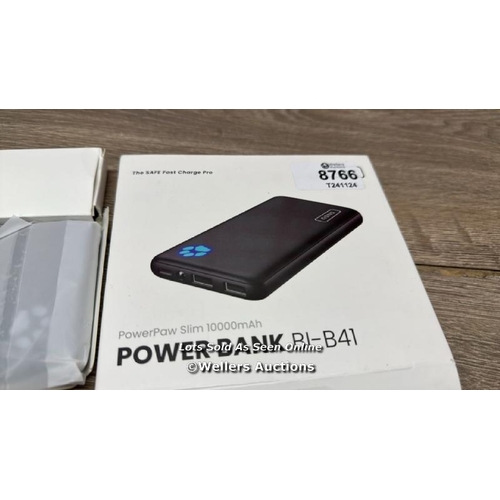 8766 - INIU POWER BANK, PORTABLE CHARGER 10000MAH SLIMMEST & LIGHTEST HIGH-SPEED USB C INPUT & OUTPUT, POWE... 