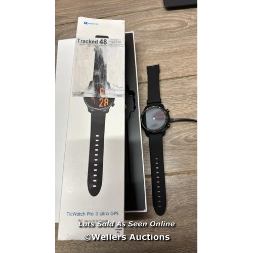 8789 - TICWATCH PRO 3 ULTRA GPS SMARTWATCH QUALCOMM SDW4100 AND MOBVOI DUAL PROCESSOR SYSTEM WEAR OS SMART ... 