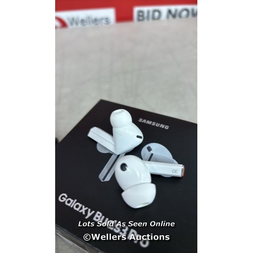 8807 - SAMSUNG GALAXY BUDS3 PRO WHITE WITH GALAXY AI, WIRELESS EARBUDS, NOISE CANCELLING, BLUETOOTH, 360 AU... 