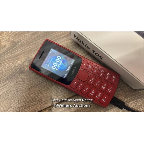 8816 - NOKIA 105 2G FEATURE PHONE WITH LONG-LASTING BATTERY, 12 HOURS OF TALK-TIME, WIRELESS FM RADIO, LARG... 