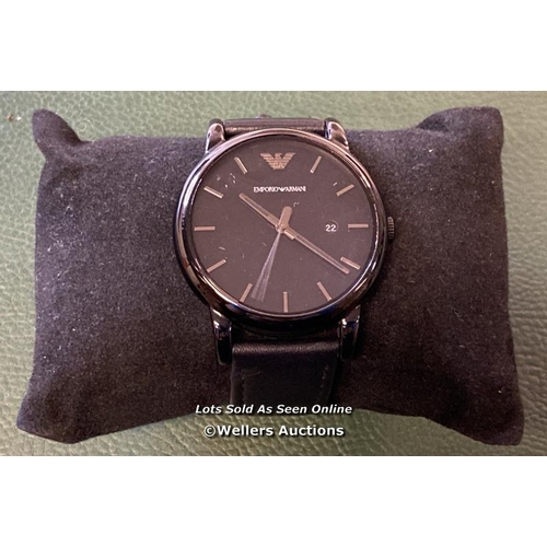 9533 - PRE OWNED EMPORIO ARMANI WATCH / AR 1732/ CLG 537976928911/ LEATHER STRAPS