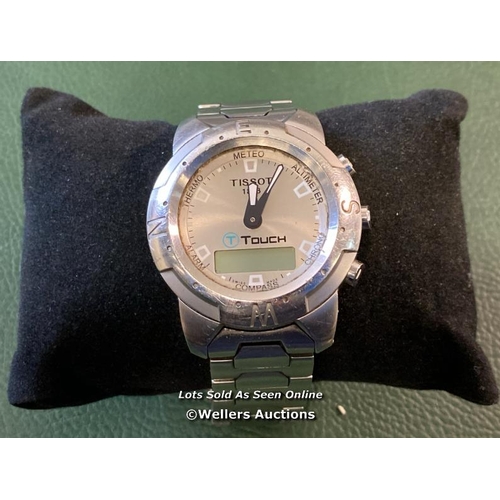 9616 - PRE OWNED TISSOT TOUCH WATCH / RKS-OR-14816 /SN: Z 251/351-1/ SHAPPIRE CRYSTAL / STAINLESS STEEL