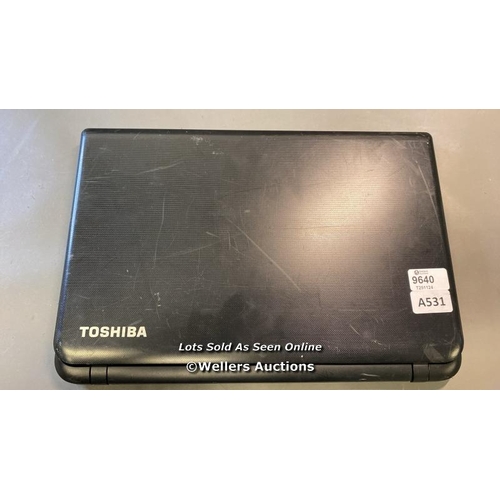 9640 - PRE OWNED LAPTOP TOSHIBA/ INTEL CELERON/ N2830@2.16GHZ/ 4GB RAM/ 128GB HD/ WIN 10/ SN: YE250838P - B... 