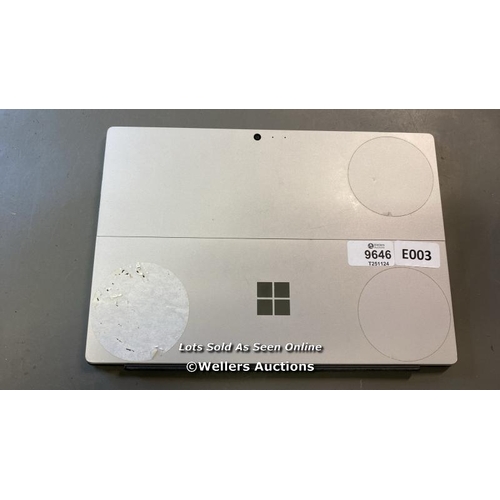 9646 - PRE OWNED MICROSOFT LAPTOP/ MODEL 1796/ 256GB/ INTEL CORE I5-72004 @2.6GHZ/ 8GB RAM/ 250GH HD/ WIN 1... 