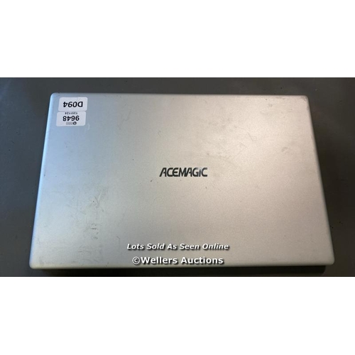 9648 - PRE OWNED ACEMAGIC LAPTOP/ INTEL N95@1.7GHZ/ 16GB RAM/ 500GB HD/ WIN 11 - SILVER