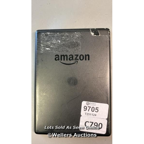 9705 - PRE OWNED AMAZON KINDLE - SIDE DAMAGED