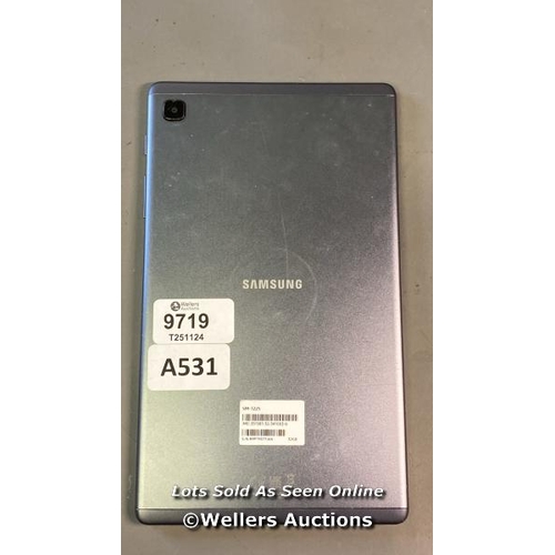 9719 - PRE OWNED SAMSUNG TABLET/ MODEL SM-T225/ 32GB/ IMEI 351587/32/ 341003/6 / GREY/ GOOGLE LOCKED