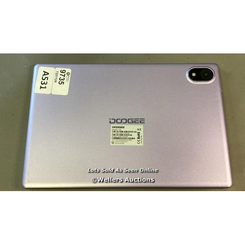 9735 - PRE OWNED DCOGEE TABLET/ MODEL U9/ SN: U90000000000042026/ PURPLE/ GOOGLE LOCKED