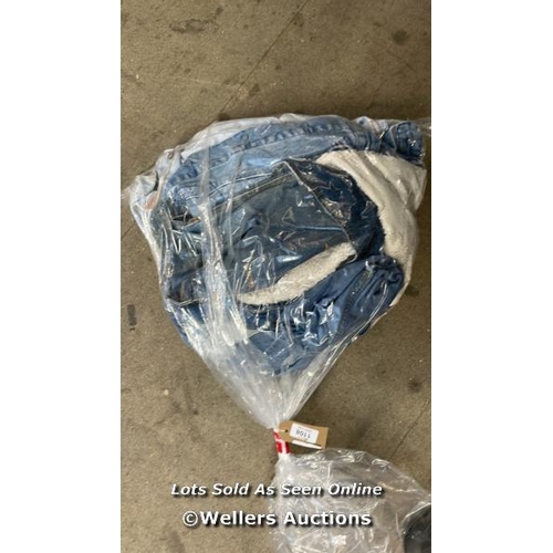 1108 - BAG OF PRE OWNED JEANS JACKETS  / S