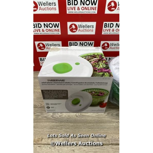 203 - FARBERWARE PUMP ACTIVATED SALAD SPINNER / B18