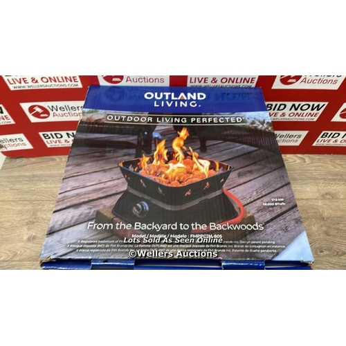 266 - OUTLAND LIVING FIRECUBE WITH COVER & CARRY KIT / NEW / IN BOX  / F17