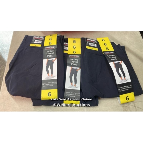 28 - LADIES NEW KIRKLAND SIGNATURE TRAVEL PANTS / 3 X SIZE 4, 13 X SIZE 6, 2 X SIZE 10 AND 1 X SIZE 12 / ... 