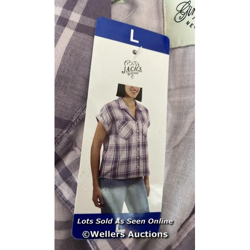 40 - 20X LADIES NEW JACHS GIRLFRIEND PLAID SHIRTS / LARGE / H