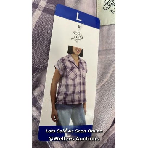 41 - 20X LADIES NEW JACHS GIRLFRIEND PLAID SHIRTS / LARGE / H