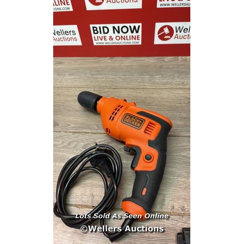 476 - BLACK+DECKER HAMMER DRILL, 13MM KEYED CHUCK, 13MM DRILLING CAPACITY FOR MASONARY AND STEEL, 20MM DRI... 