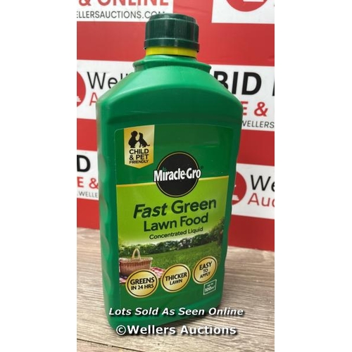 488 - MIRACLE-GRO FAST GREEN LAWN FOOD CONCENTRATED LIQUID, 1 LITRE CONCENTRATE, 100 M² COVERAGE / F14