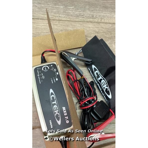 492 - CTEK MXS 7.0 FULLY AUTOMATIC BATTERY CHARGER (CHARGES, MAINTAINS AND RECONDITIONS CAR, CARAVAN & MOT... 