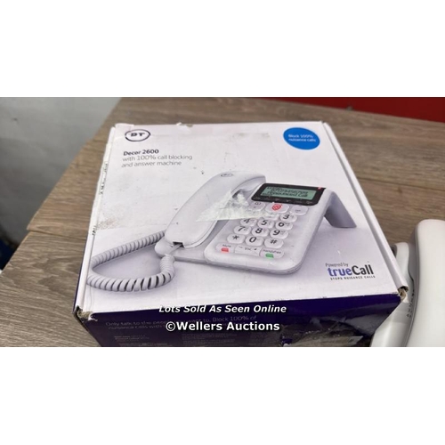 596 - BT D�?©COR 2600 CORDED LANDLINE HOUSE PHONE, ADVANCED NUISANCE CALL BLOCKER, CALL BLOCK BUTTON, HAND... 