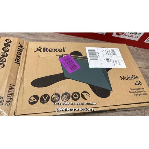 652 - REXEL A4 SUSPENSION FILES WITH TABS AND INSERTS FOR FILING CABINETS, 15 MM V-BASE, 100 PERCENT RECYC... 