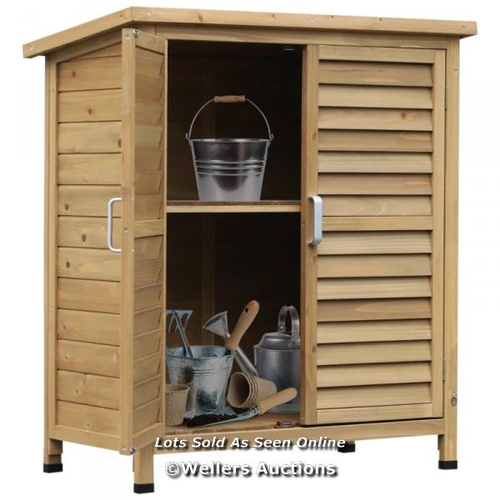 8096 - RRP: 95.98 - OUTSUNNY 1.8 X 2.4FT SMALL FIR WOOD GARDEN STORAGE SHED - BROWN / SEE ADDITIONAL IMAGES... 