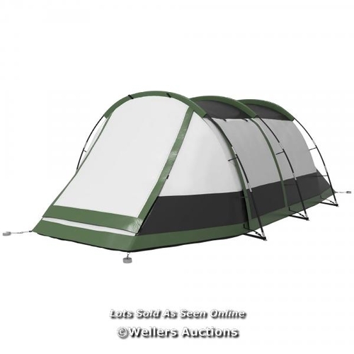 8137 - RRP: 139.99 - OUTSUNNY THREE-MAN CAMPING TENT, WITH TWO ROOMS AND PORCH - GREEN / SEE ADDITIONAL IMA... 