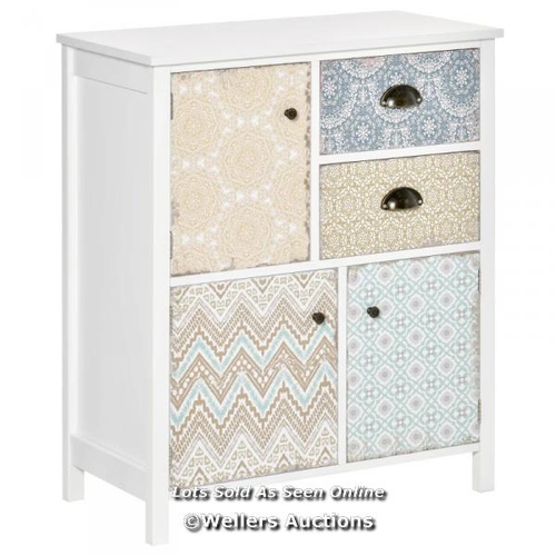 8172 - RRP: 99.99 - HOMCOM DRAWER TABLE SIDEBOARD MULTI-PURPOSE STORAGE CHEST SHABBY CHIC ENTRYWAY LIVING R... 