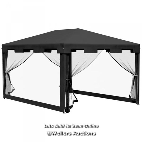 8214 - RRP: 79.99 - OUTSUNNY 4 X 3 M PARTY TENT WEDDING GAZEBO OUTDOOR WATERPROOF PE CANOPY SHADE WITH PANE... 