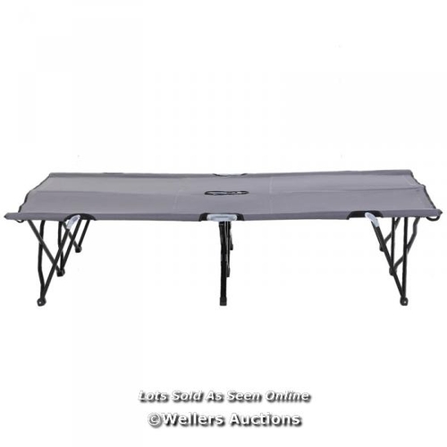 8247 - RRP: 69.99 - OUTSUNNY DOUBLE CAMPING COT BED, WITH BAG / SEE ADDITIONAL IMAGES FOR CONDITION - COLLE... 