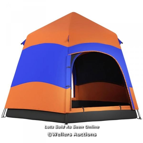 8274 - RRP: 79.99 - OUTSUNNY DOUBLE LAYER DOME TENT WITH RAINFLY AND WELDED FLOOR, 4 MAN HEXAGON POP UP TEN... 