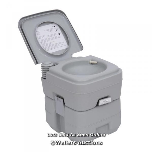 8284 - RRP: 79.99 - OUTSUNNY 20L PORTABLE TRAVEL MOBILE TOILET / SEE ADDITIONAL IMAGES FOR CONDITION - COLL... 