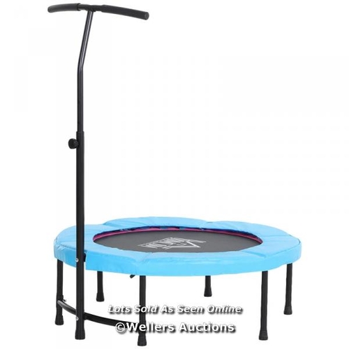 8303 - RRP: 59.99 - HOMCOM 40'' FITNESS TRAMPOLINE WITH ADJUSTABLE HANDLE, REBOUNDER TRAMPOLINE MINI JUMPER... 