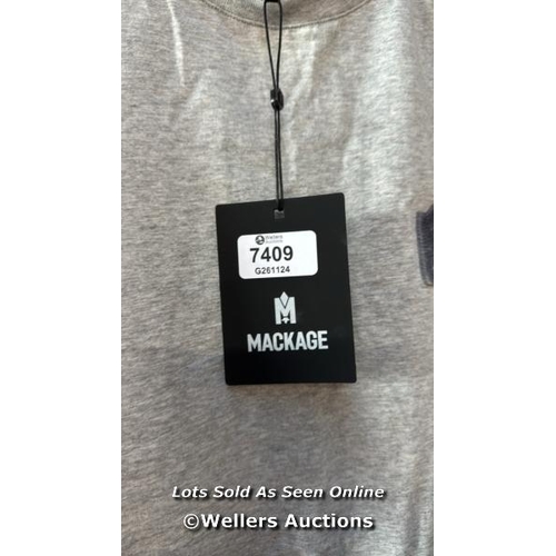 7409 - MACKAGE TEE SHORT SLEEVE COTTON SLIM FIT SML LOGO / L  / APPEARS NEW & UNWORN / SEE IMAGES FOR DETAI... 