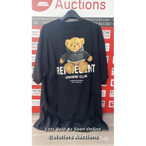 7438 - REPRESENT TEE SHORT SLEEVE COTTON TEDDY EXCL XL BLACK / APPEARS NEW & UNWORN / SEE IMAGES FOR DETAIL... 