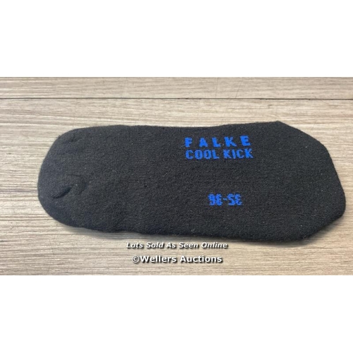 7463 - FALKE COOL KICK SOCKS 3000 BLACK EU 35-3 / 35-38 / APPEARS NEW & UNWORN / SEE IMAGES FOR DETAILS / H... 