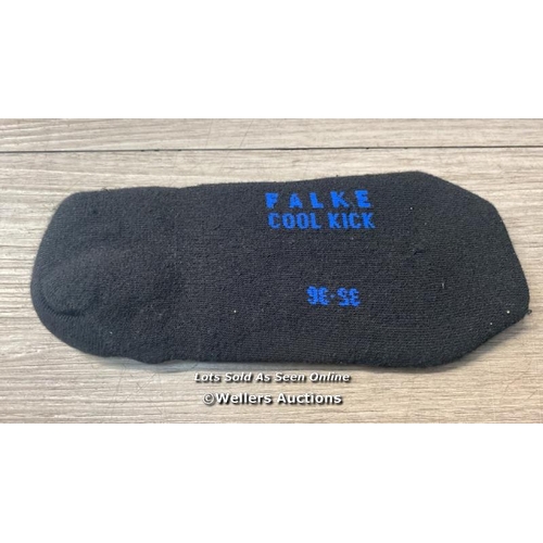 7478 - FALKE COOL KICK SOCKS 3000 BLACK EU 35-3 / 35-38 / APPEARS NEW & UNWORN / SEE IMAGES FOR DETAILS / H... 