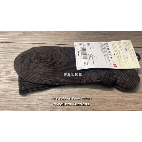 7496 - FALKE STRIGGINGS RIB SOCKS 35-38 DARK BR / 2.5-5 / APPEARS NEW & UNWORN / SEE IMAGES FOR DETAILS / H... 