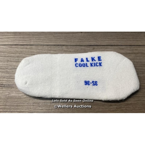 7501 - FALKE COOL KICK SOCKS 2000 WHITE EU 35-3 / 35-36 / APPEARS NEW & UNWORN / SEE IMAGES FOR DETAILS / H... 