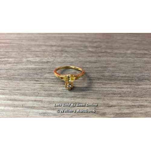 7532 - VIVIENNE WESTWOOD RING ALLIE DIAMOND ORB L R507 GOLD/C / SIZE L / APPEARS NEW & UNWORN / SEE IMAGES ... 