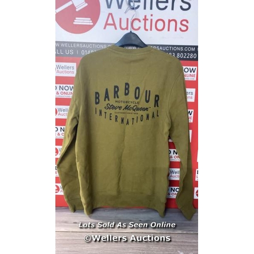 7566 - BARBOUR INTERNATIONAL SWEATS CN WATCH S ARCHIVE OLIVE / S / APPEARS NEW & UNWORN / SEE IMAGES FOR DE... 