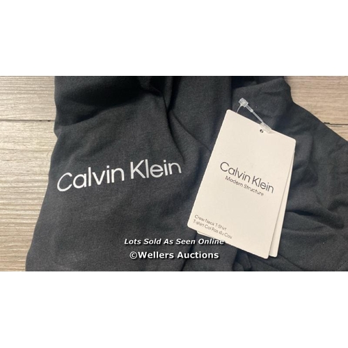 7572 - CALVIN KLEIN T-SHIRT SHORT SLEEVE CN STRUCTURE COTTON L BLACALVIN KLEIN / L / APPEARS NEW & UNWORN /... 