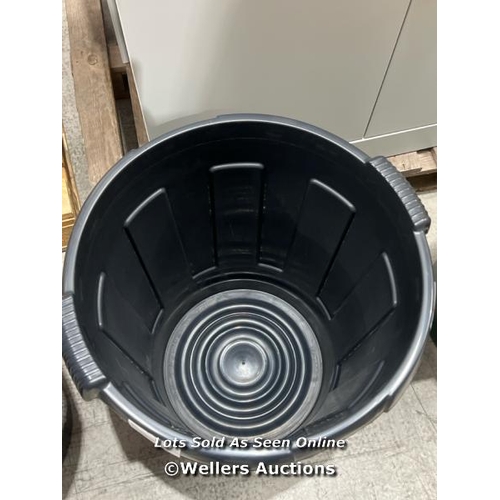 100 - 80 L BLACK DUSTBIN / SEE IMAGES FOR CONDITION - MOST LOTS IN THIS SALE APPEAR TO BE NEW OR IN AS NEW... 