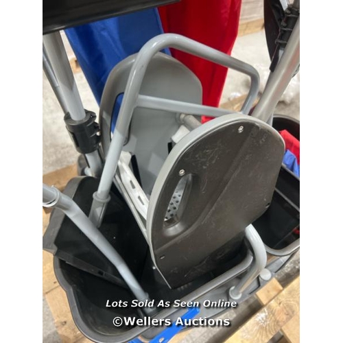 104 - EXPERT CLEANING TROLLEY WITH 2X4-L BUCKETS WITH PRESS AND PLASTIC SACK / REQUIRES ASSEMBLY - SEE IMA... 