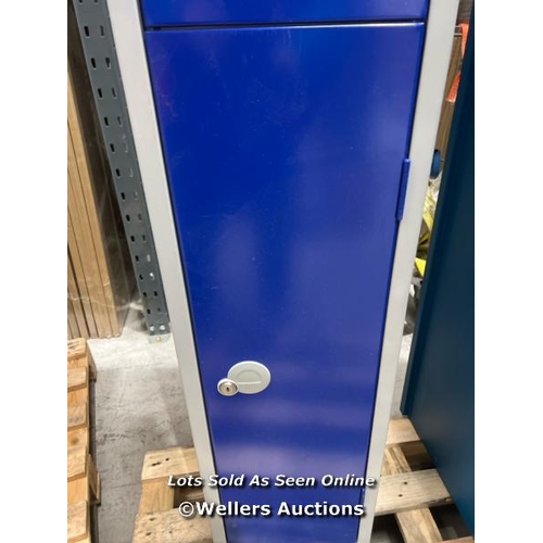 17 - METAL STORAGE LOCKER / MATERIAL: STEEL / NUMBER OF DOORS: 2 / TYPE OF LOCK: CYLINDER LOCK / WITH KEY... 