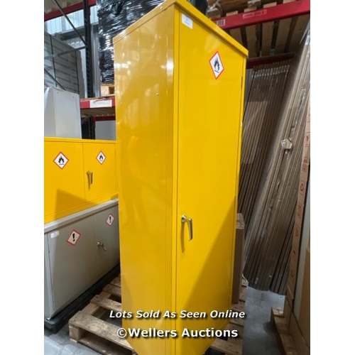 20 - SLIM FLAMMABLE MATERIAL STORAGE CABINET COSHH - 1830X610MM / NEW WITH KEYS / RRP: �406.80 / COLLECTI... 