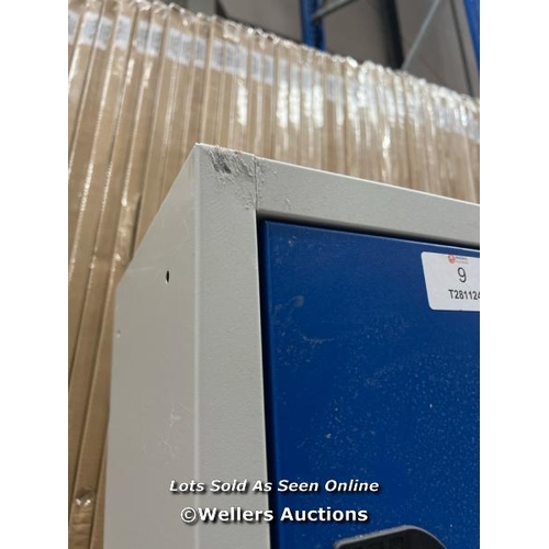 9 - BLUE 4 DOOR COMMERCIAL LOCKER / 1800X315X300MM / RRP: �126.30  / COLLECTION FROM DARTFORD / DELIVERY... 