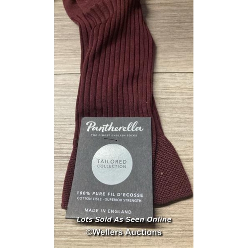 4125 - PANTHERELLA RIB COTTON LISLE SHORT SOCK 11.5 BRO / UK 9-10 / APPEARS NEW WITH TAGS